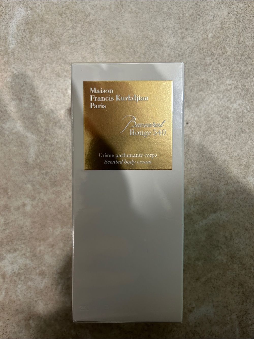 Maison Francis Kurkdjian Baccarat Rouge 540 White & Gold Scented Body Cream NWT